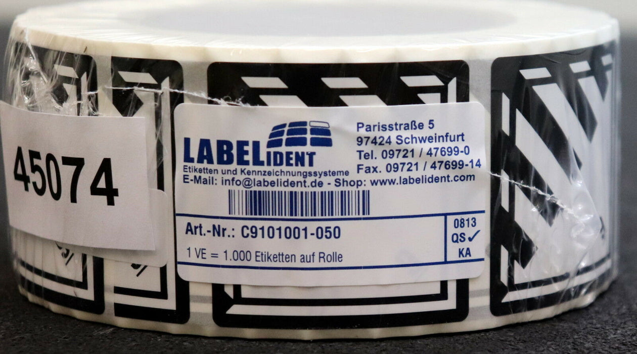 LABELident.com 1000 Stück Gefahrgutaufkleber 9 verschiedene gefährliche Stoffe