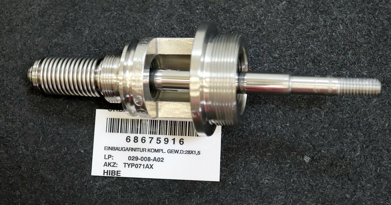 VAG Einbaugarnitur komplett für Reaktor Kleinventil DN15 PN100 Gewinded.: 28x1,5