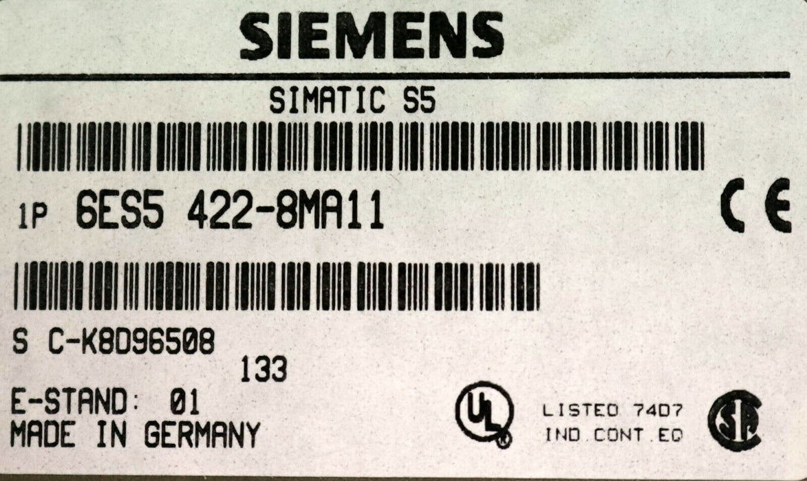 SIEMENS SIMATIC Digitaleingabe 6ES5422-8  ES: 01 unbenutzt in OVP