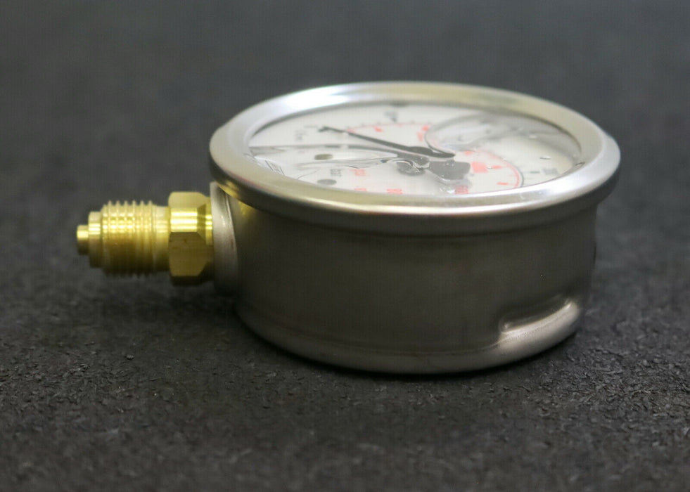 WIKA Manometer pressure gauge 0-600bar 8700psi senkrecht Anschlussgewinde G1/4“