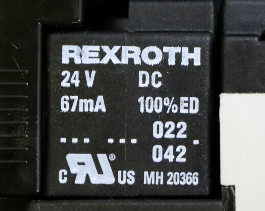 REXROTH Ventil valve MH 20366 PRI002 8985121..2 24VDC 67mA 100% ED Farbe grau