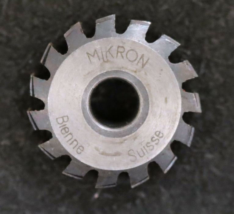 MIKRON Wälzfräser No. 74403 - Ø30x10xØ8mm 1gg. Rechts 15 Spanuten