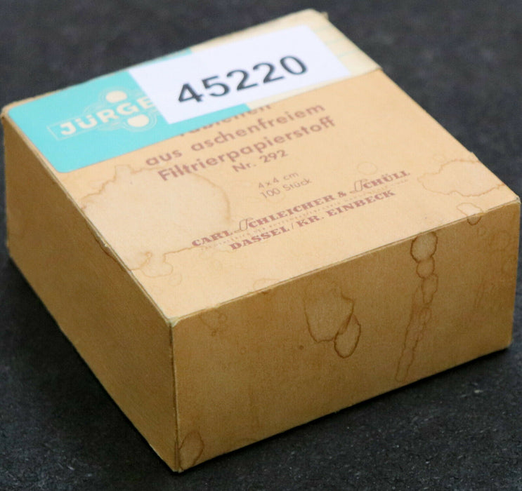 SCHLEICHER & SCHUELL 160Stk Tabletten aschefreier Filtrierpapierstoff Nr. 292