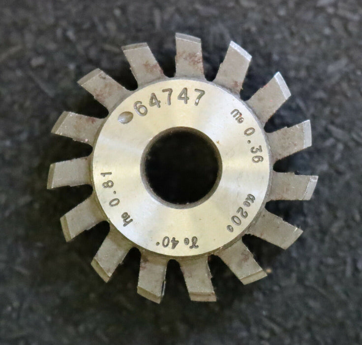 MIKRON Vollstahl-Wälzfräser No. 64747 m= 0,36 ho= 0,81 20° EGW - Ø32x10xØ8mm