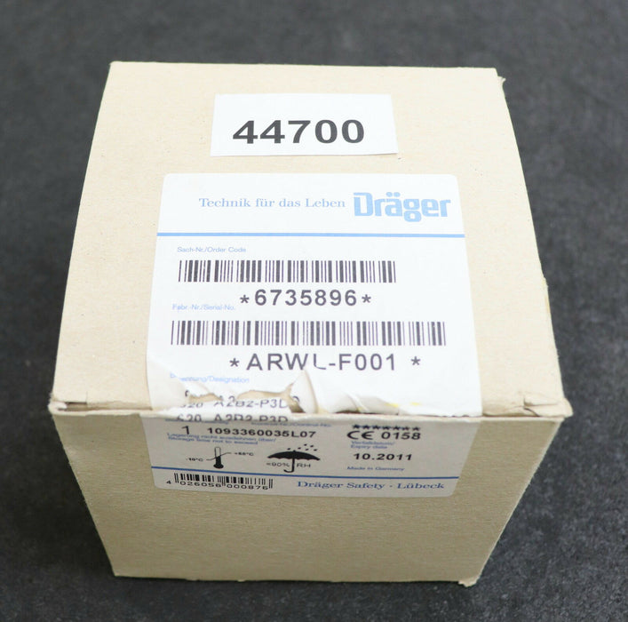 DRÄGER Bel Air Atemfilter Typ 620 Serien-Nr. 6735896 ARWL-F001 A2B2 P3D TH3/TM3