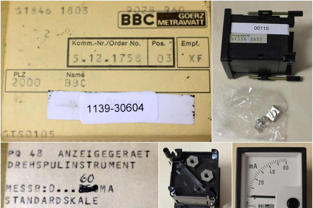 BBC GOERZ METRAWATT Strommesser PQ 48, Messbereich 0-60mA