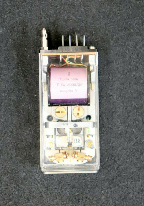 SIEMENS Kleinpolrelais T.rls 67u T.Bv.3702/36 P1-Kappe 8R12 Spule 3000/36