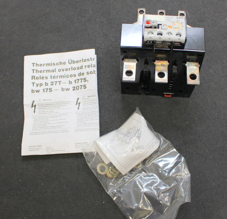AEG Thermisches Überlastrelais bw177S 55-80A E-Nr. 910-341-782-00 + Rahmenklemme