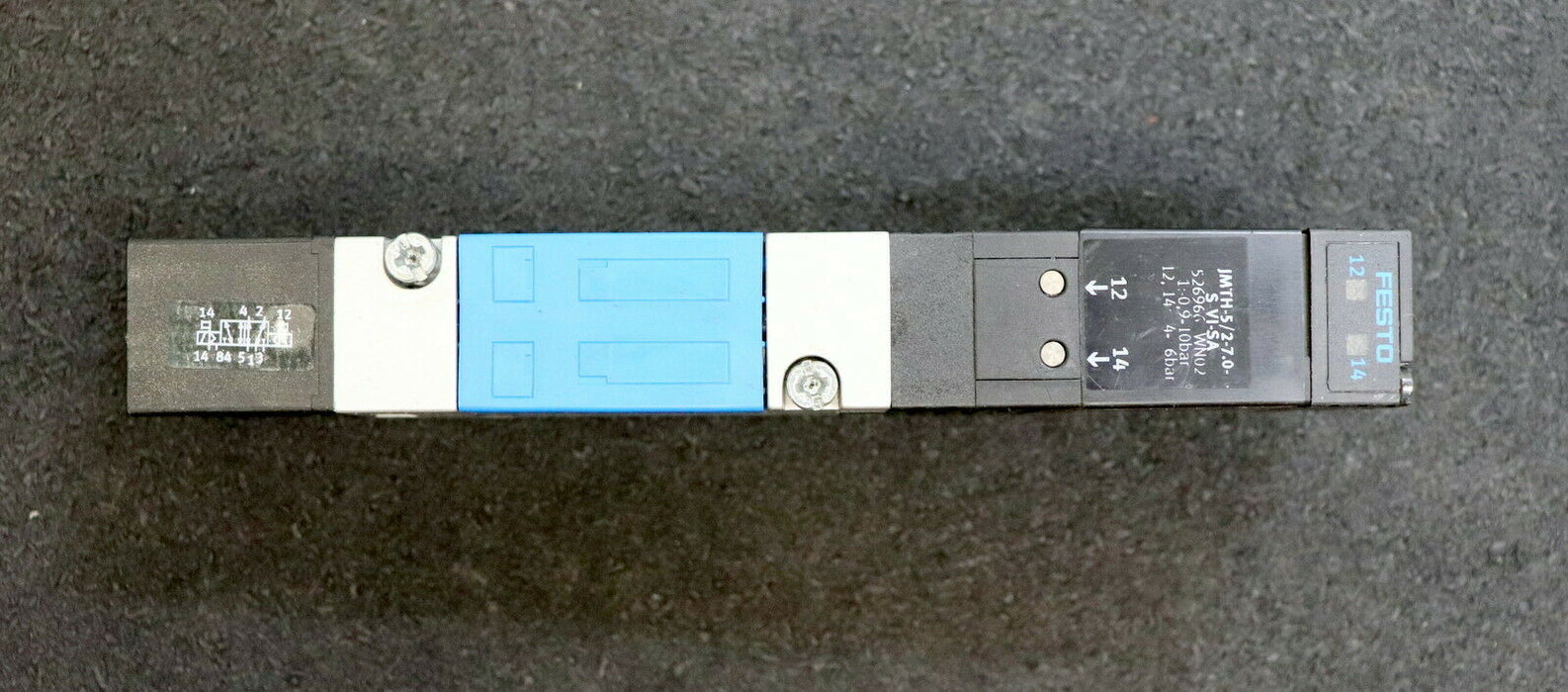 FESTO Magnetventil JMTH-5/2-7,0-S-VI-SA Nr.526966 WN02 1: 0,9-10bar 12,14:4-6bar