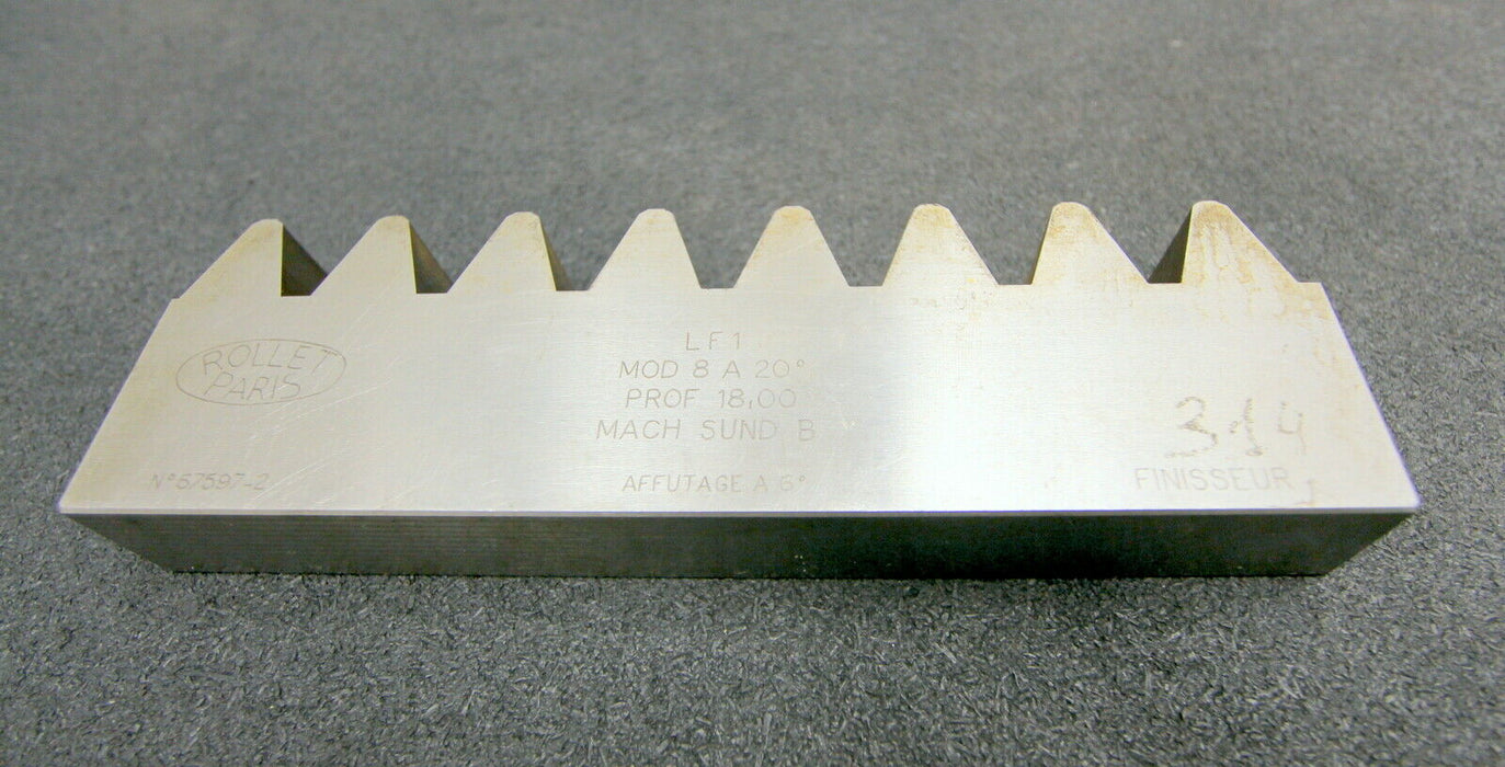 ROLLET PARIS Hobelkamm rack cutter MAAG-Wälzhobelmaschinen m= 8 200x25mm 8 Z