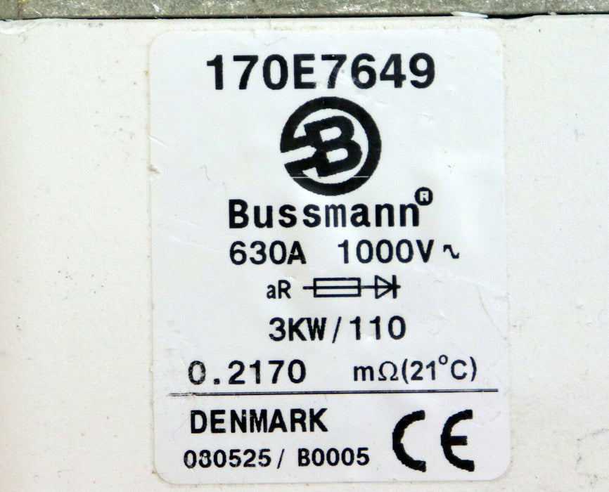 BUSSMANN Sicherungseinsatz fuse-link 170E7649 Gr. 3 630A 1000VAC - aR -