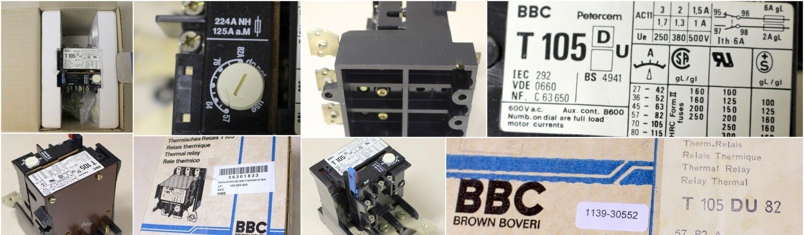 ABB Überlastrelais T 105 DU 82 57-82A- GJZ 442 1001 R0061-thermisch verzögert