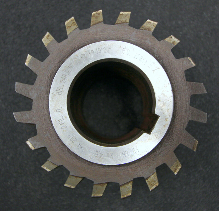Vollstahlwälzfräser gear hob m= 4,5mm 20° EGW - Ø145x115xØ60mm LKN 2gg. Rechts
