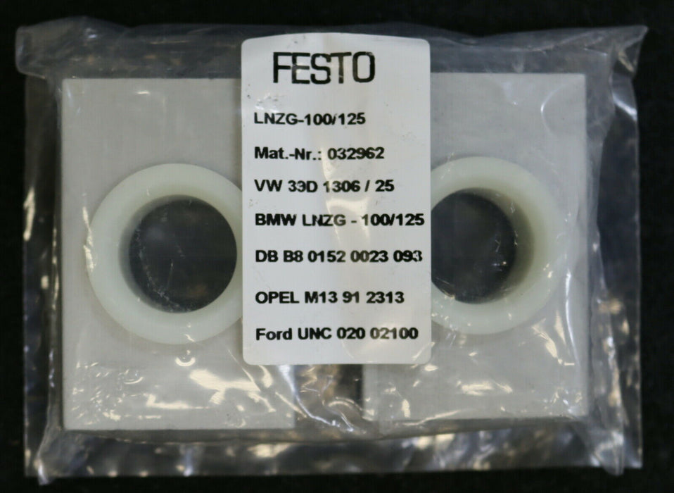 FESTO Lagerstück-Set mit 2 Stück Stock piece LNZG-100/125 Art.Nr. 032962