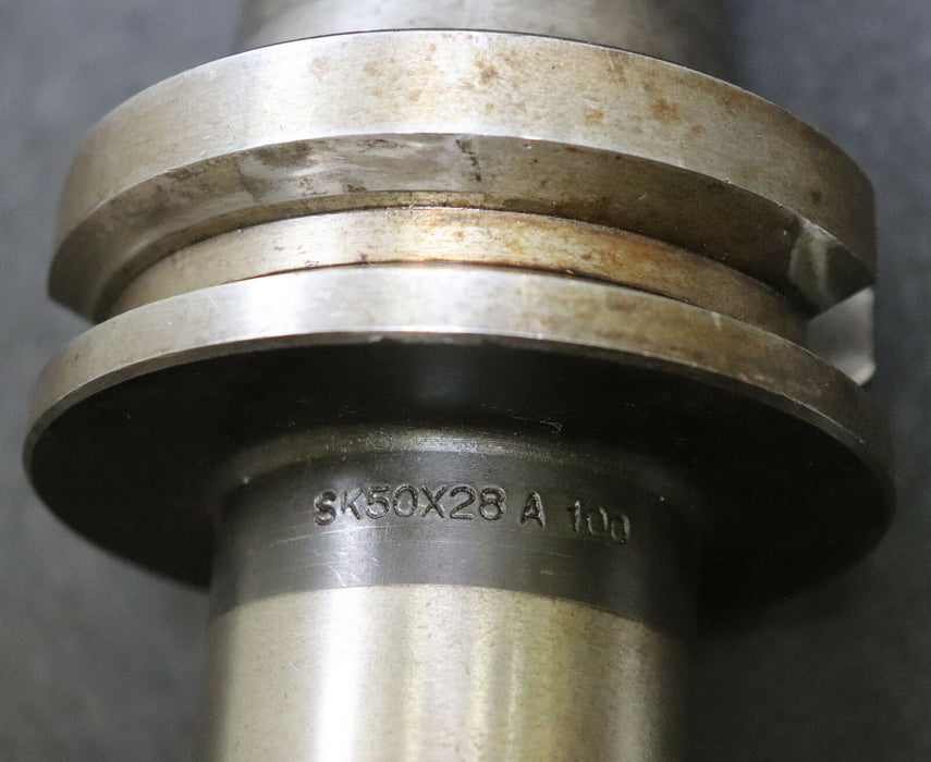 SK 50 Stellhülse mit Stellhülsenaufnahme 100x28Ø GL: mit Anzugsbolzen 260mm