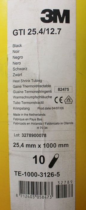 3M 10x Warmschrumpfschläuche GTI 25.4/12.7 L:1000mm  TE-1000-3126-5