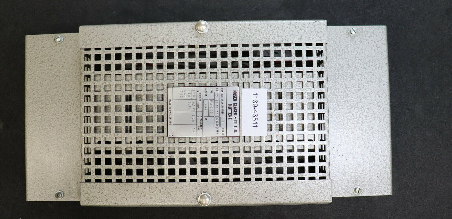MOSER-GLASER Control-Transformer Type K3-G42 50/60Hz Output 410VA - gebraucht -