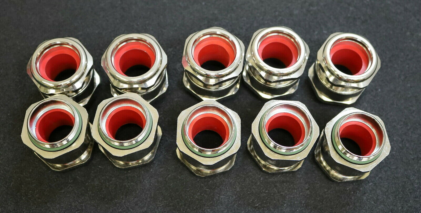 10 Stück Kabelverschraubung SHV-M-Viton M32x1,5/29/22 Messing