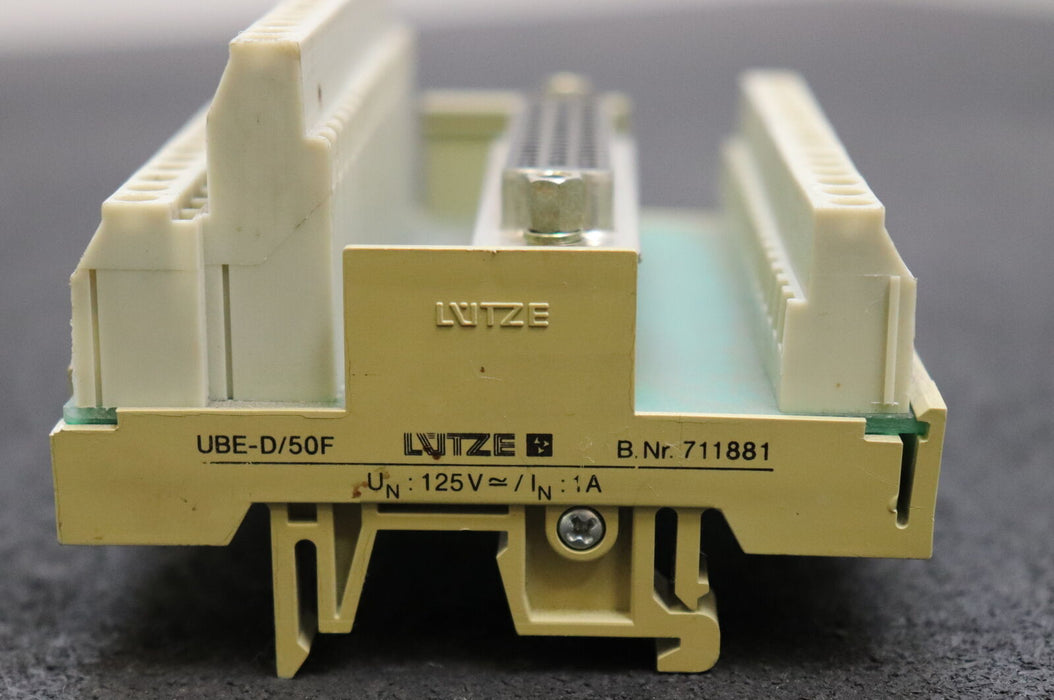 LÜTZE Übergabemodul UBE-D/50F 50Pol Artikelnr. 711881 Un=125V In=1A unbenutzt