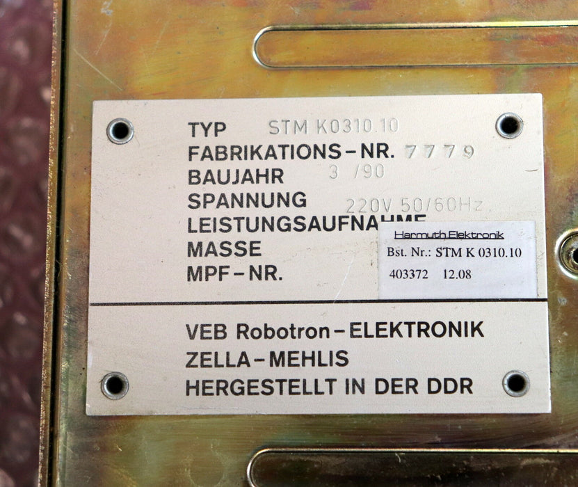VEB ROBOTRON Stromversorgungsmodul STM K0310.10 15V / 3,3A/ 10 gebraucht - ok