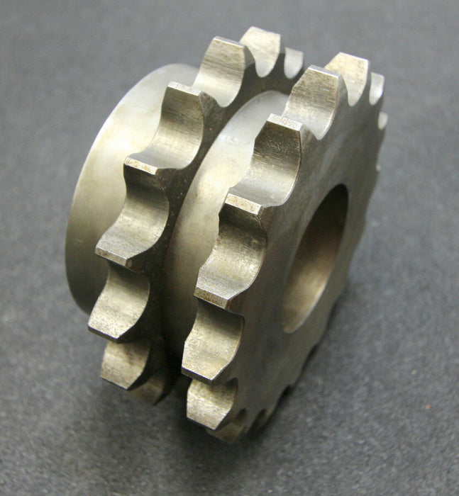 HENKENJOHANN Zweifach-Kettenradscheibe einseitige Nabe Teilung 1"x17,02mm Z= 16