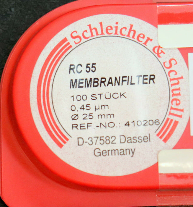 SCHLEICHER & SCHUELL 100 Stück Membranfilter RC55 0,45µm D: 25mm - No. 410206