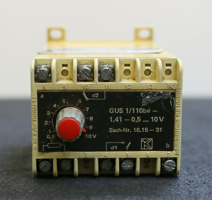 KLASCHKA Spannungsregler GUS 1/110ba-1.41-10 Regelbereich 0,5-10V Nr. 16.15-31