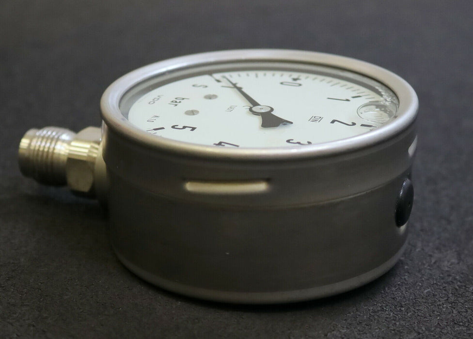VDO Manometer -1…5bar Durchmesser 100mm Anschluss G 1/2" Glycerinfüllung Kl. 1,0