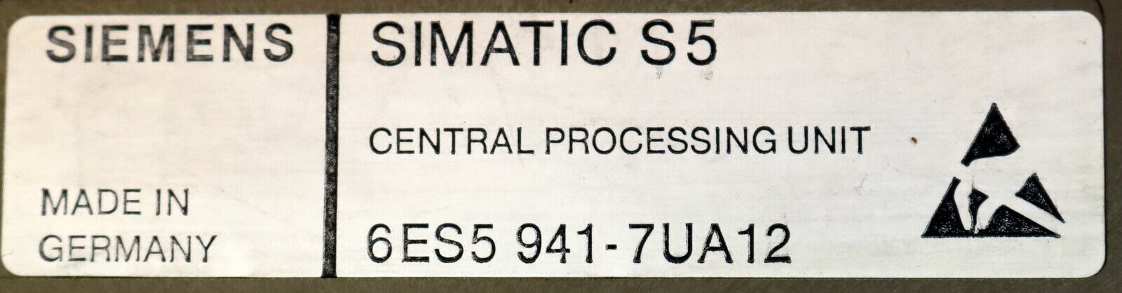 SIEMENS SIMATIC S5 Central processing unit 6ES5941-7UA12 E:4 - gebraucht