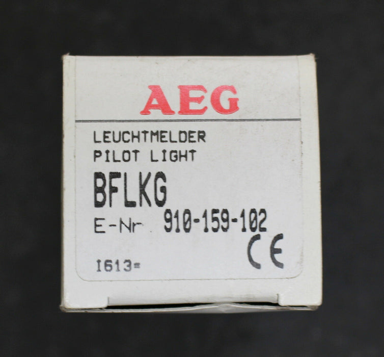 AEG 2 Stück Leuchtmelder pilot light BFLKG E-Nr. 910-159-102 Grüne Kappe 2 Stück