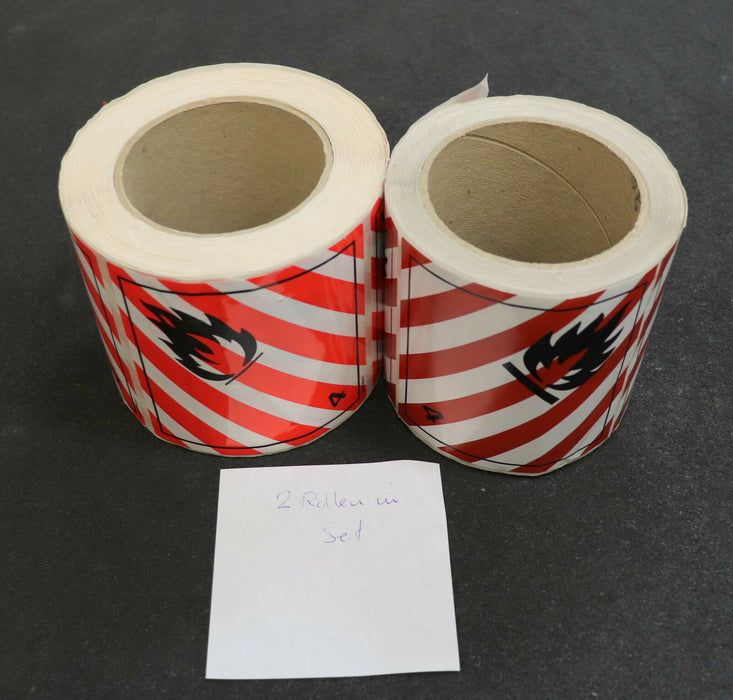 LABELident.com + HH 800 Stück Gefahrgutaufkleber 4 Endzündbare Stoffe 100x100mm