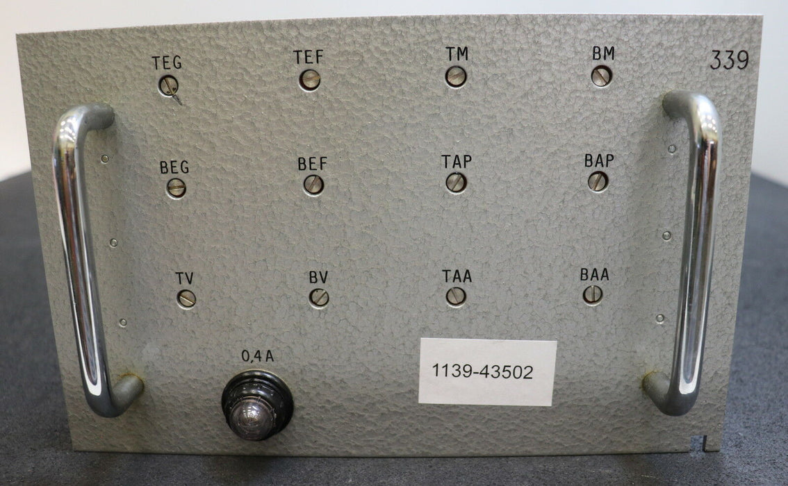 S.I.P. SCHÜTTE Einschub Kassette 339 für Lehrenbohrwerk - gebraucht -