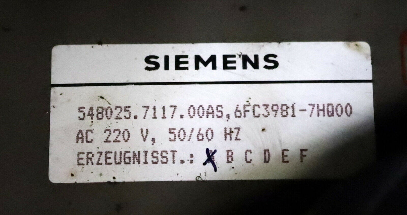 SIEMENS SINUMERIK 3FA4C 6FC3881-2KA-Z T1522084 BGR-Träger 2-Zeiler 6FX1122-8AB01
