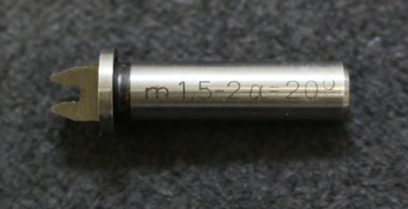 Messeinsatz für m = 1,5 - 2 mm 20° EGW / PA zylindrischer Schaft D. 8,0mm