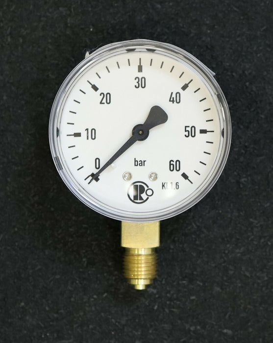 RIEGLER Manometer pressure gauge 0-60bar senkrecht Anschlussgewinde R1/4“