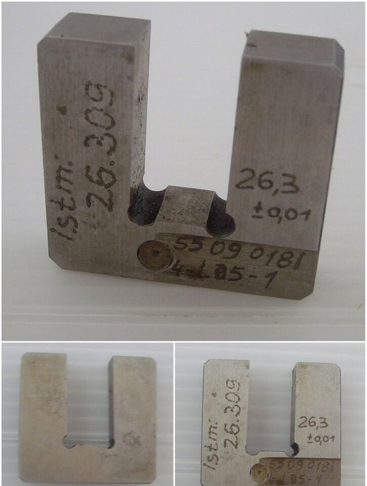 Grenzrachenlehre 26,3 +/-0,01 Feinmesstechnik Suhl Gut+Schlecht-Seite