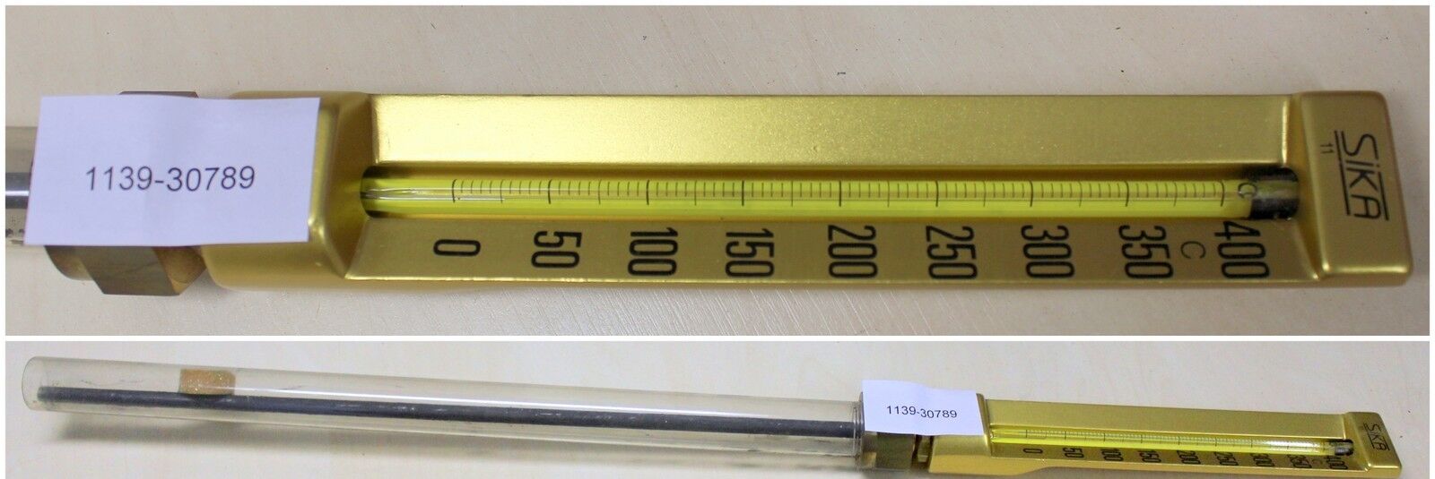 SIKA Thermometer 0-400 °C DIN 16189 TR355, Messstablänge 355mm -NEU-