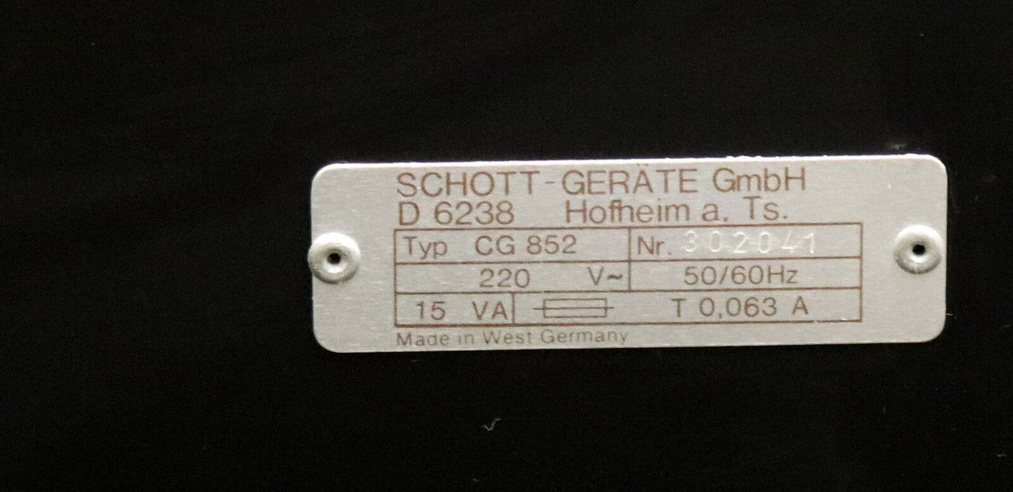 SCHOTT Konduktometer CG 852 Messbereich 200µS/cm bis 200mS/cm und °C