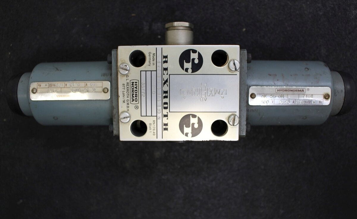 REXROTH HYDRONORMA 4/3-Wegeventil 4WE8J3X/G180N DN8mm PN0-315bar 180VDC