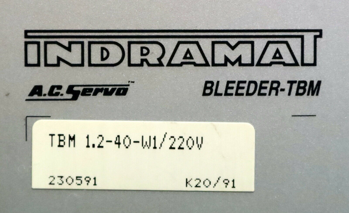 INDRAMAT AC-Servo BLEEDER-TBM TBM 1.2-40-W1/220V Art.Nr. 230591 - gebraucht