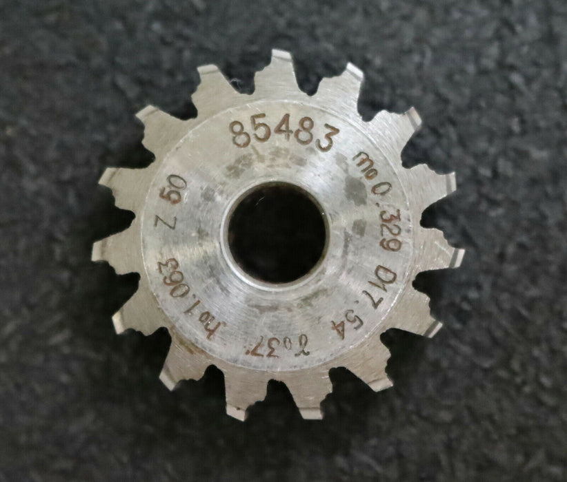 MIKRON Vollstahl-Wälzfräser No. 85483 m= 0,329 ho= 1,063 D17,54 Z50 Ø32x10xØ8mm