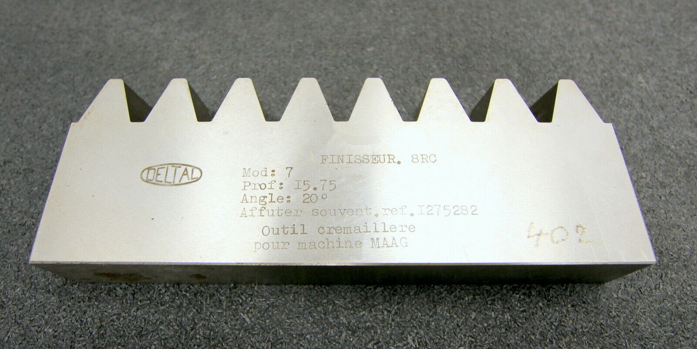 DELTAL Hobelkamm rack cutter m= 7 Angle 20° 180x25mm