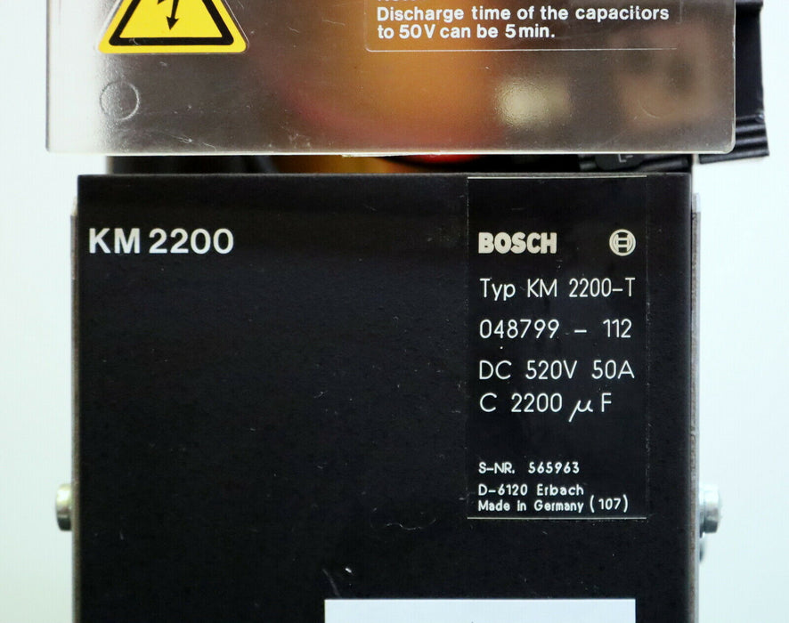 BOSCH Kondensatormodul KM 2200-T Artikelnr. 048799-112 520VDC 50A C 2200 µF