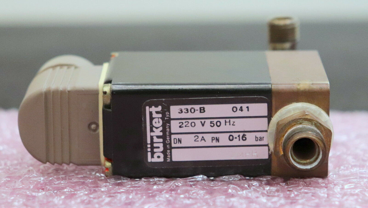 BÜRKERT Magnetventil 330-B 041 220V 50Hz DN2 A PN 0-16bar LMPP Anschlüsse 1/2"