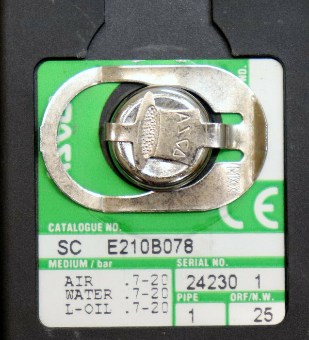 ASCO JOUCOMATIC Magnetventil SC E210B078 Serial-No. 24230 1 Pipe 1 DN25 PN20