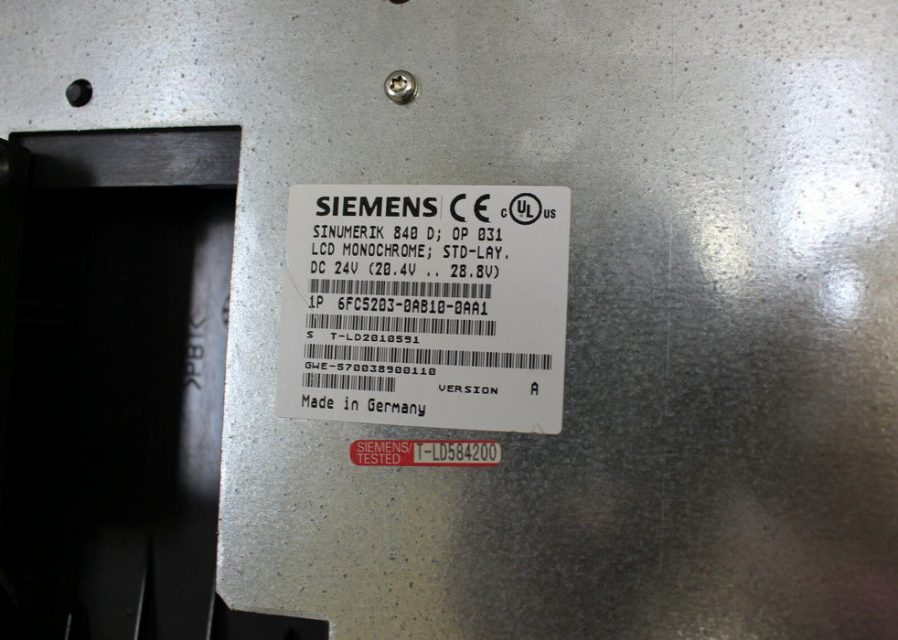 SIEMENS Sinumerik 6FC5210-0DA00-1AA0 + 6FC5203-0AB10-0AA1