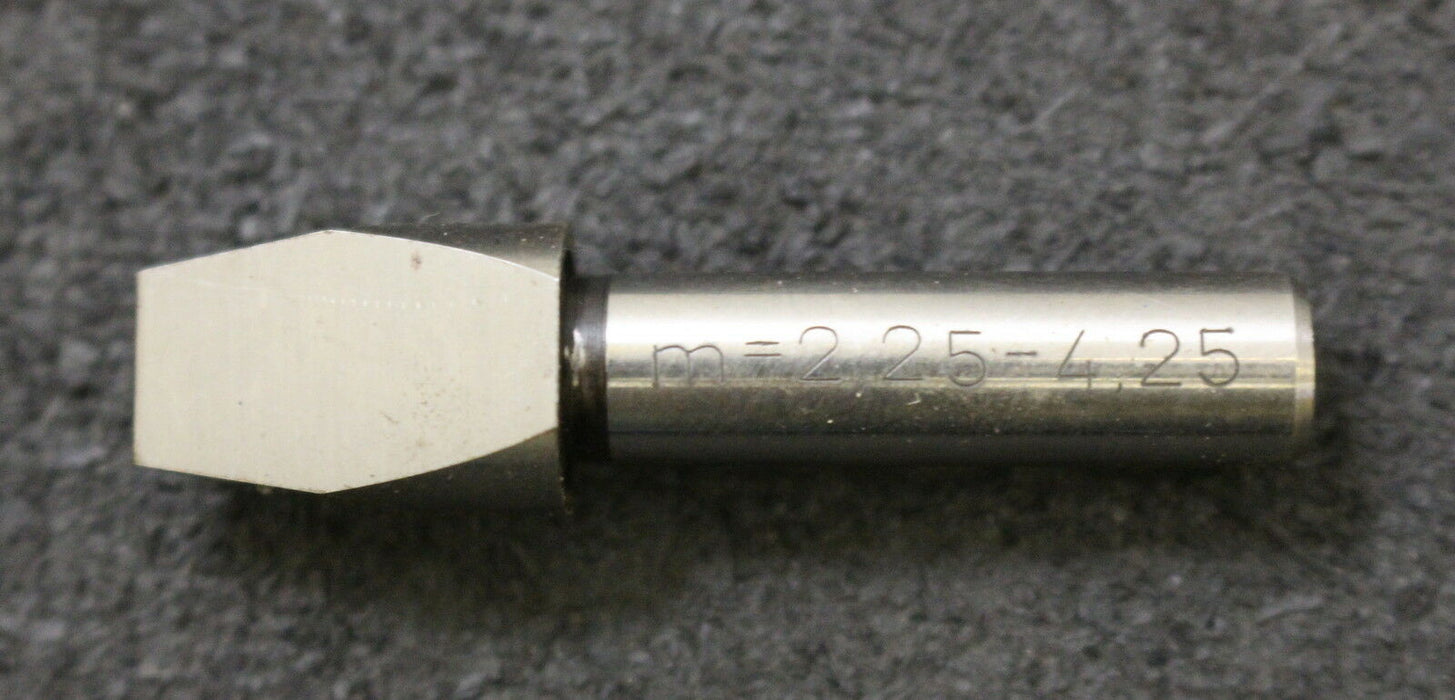 Messeinsatz/Messspitze für m = 2,25 - 4,25 mm 20° EGW / PA zylindrischer Schaft