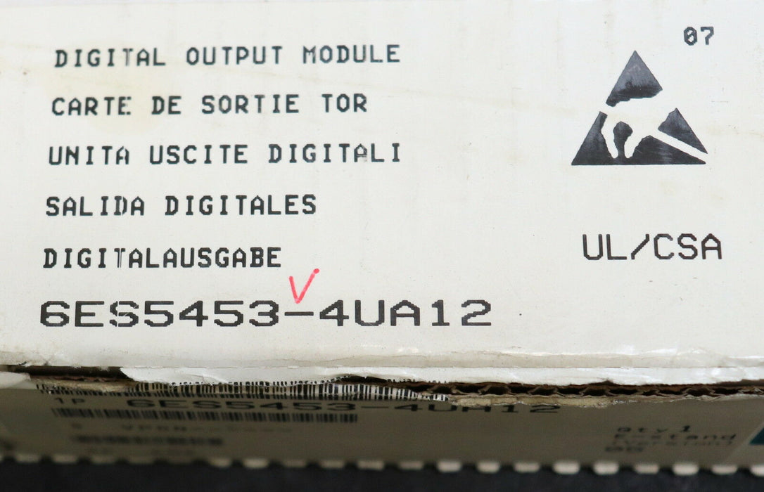 SIEMENS SIMATIC S5 Digitalausgabe 6ES5453-4UA12 Version 5 in OVP