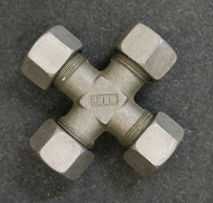 PARKER / ERMETO Kreuzverschraubung K15-ZL AußenØ 15mm PN250 Stahl verzinkt