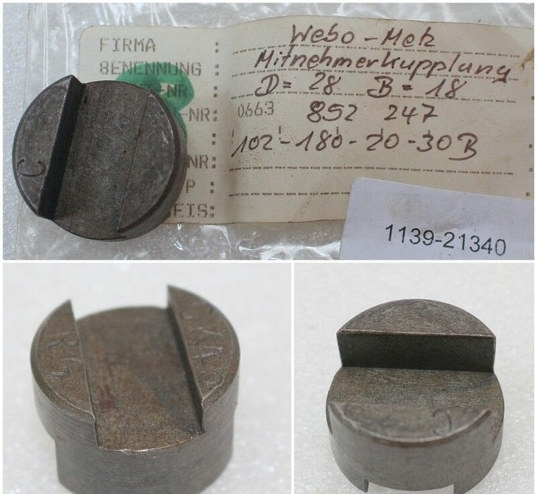 METZ Mitnehmerkupplung D=28 B=18 - 5 Stück